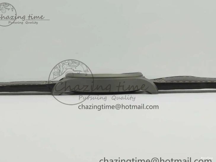 MIROTIME 0113 SmartChoice Mark XVIII IW327006 Titanium M+F 1:1 Best Edition Black Dial on Brown Leather Strap A 7145